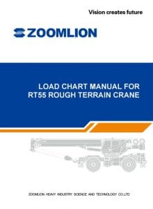 thumbnail of Zoomlion RT55 Load Chart Manual